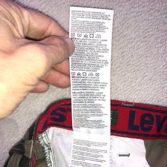 Levis Womens Jeans Size 14 502 Slim Straight Camo Classic Casual Streetwear Y2K - Picture 12 of 16